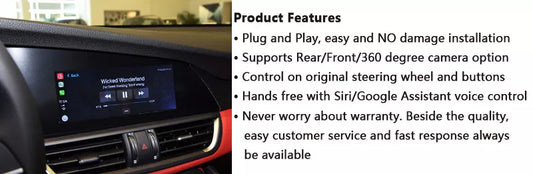 CarPlay/Android Auto for Alfa Romeo Stelvio & Giulia 16-19