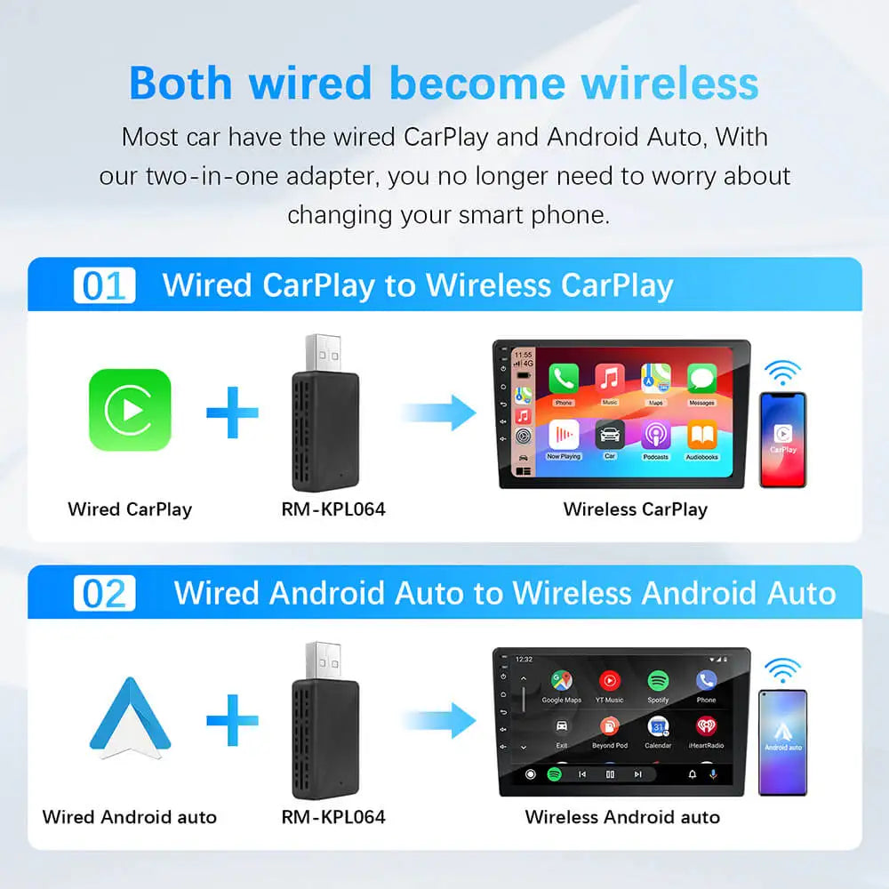 Wireless CarPlay/AndroidAuto Plug&Play