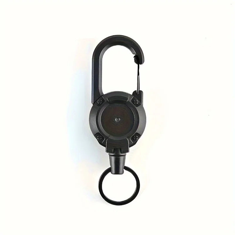 Heavy-Duty Retractable Multifunctional Keychain – Steel Cord + Reinforced Buckle